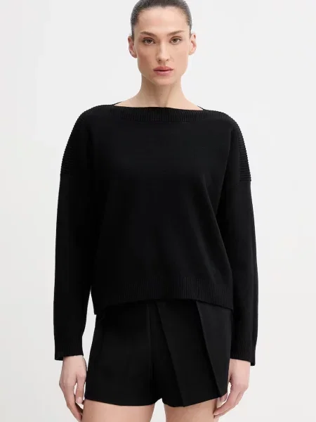 United Colors of Benetton sweter z domieszką wełny czarny