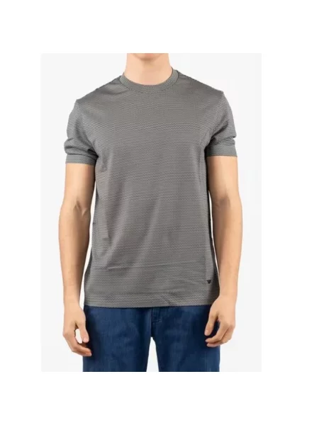 Koszulka Emporio Armani z dżerseju szara
