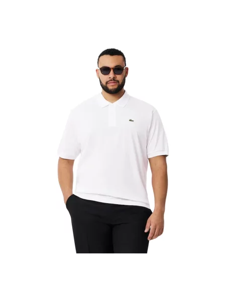 Koszulka polo o kroju slim fit z czystej bawełny Lacoste biała
