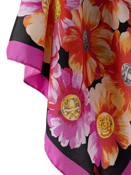 Φλοράλ κασκόλ Moschino με σχέδιο μαύρο