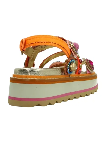 Kurt Geiger London sandale cu platformă pentru femei din piele Octavia Sling Flatform portocaliu