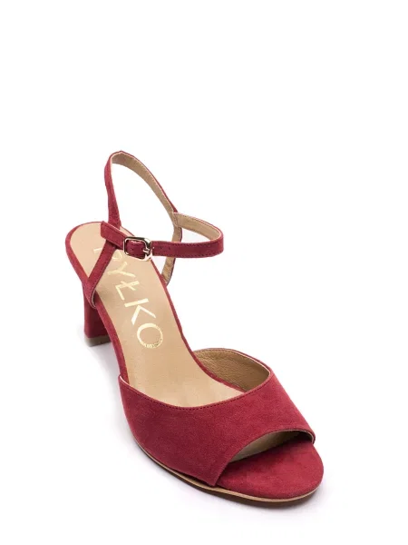 RYŁKO Sandale bordeaux roșu