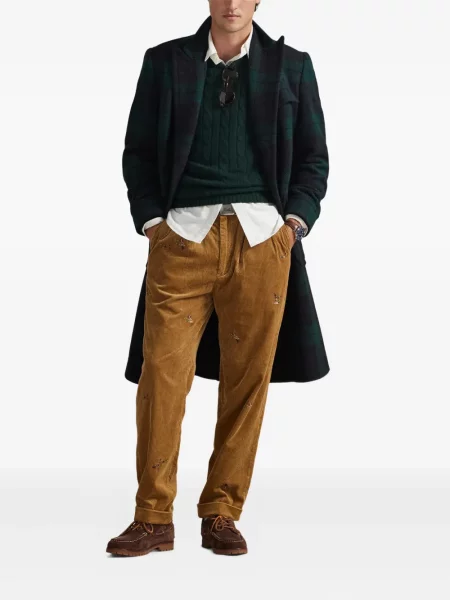 Ριγέ polo Polo Ralph Lauren με κουκούλα με αυτόγραφο λευκό