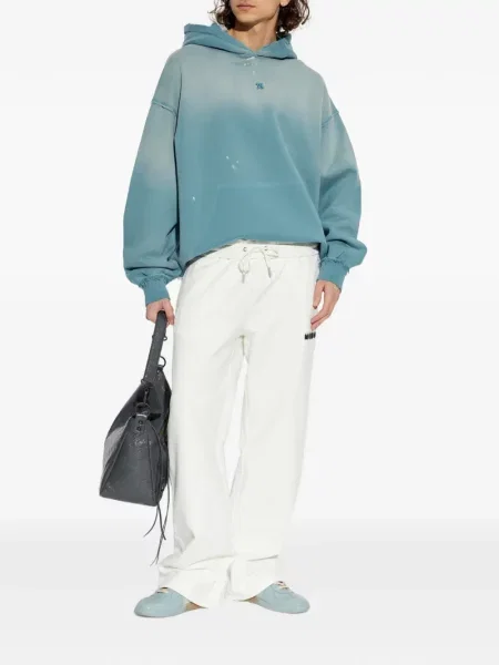 Pantaloni Misbhv cu imagine alergare alb