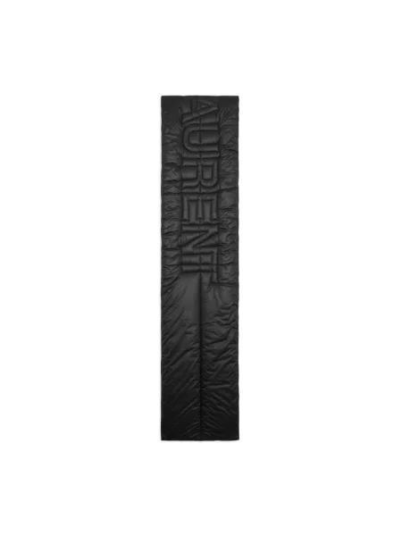 Szal Saint Laurent z logo czarna