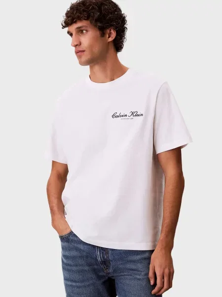 Графічний футболка Calvin Klein Jeans біла