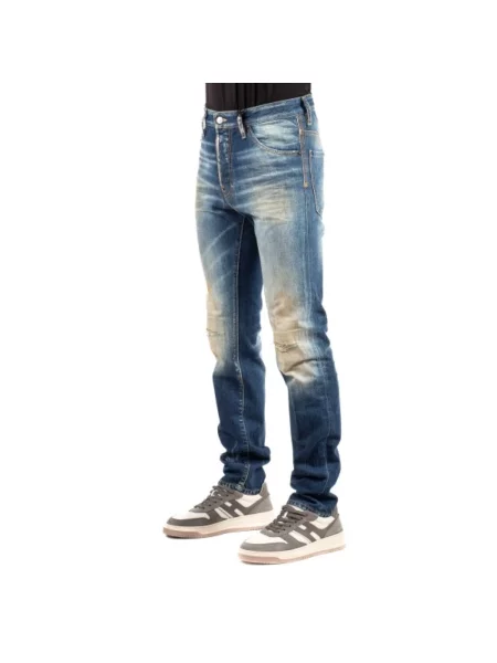 Jeansy Dsquared2 z przetarciami niebieskie