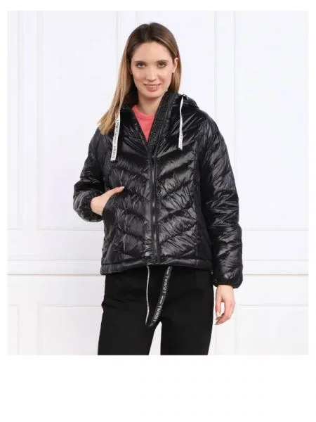 TWINSET De puf geacă negru