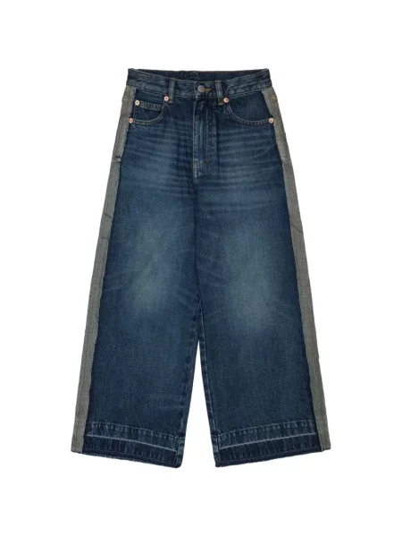 Szerokie jeansy dziecięce Mm6 Maison Margiela niebieskie