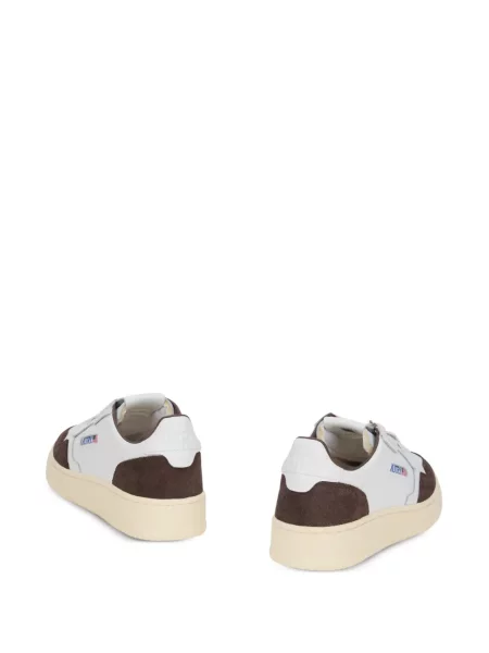 Sneakerși Autry din piele de căprioară alb