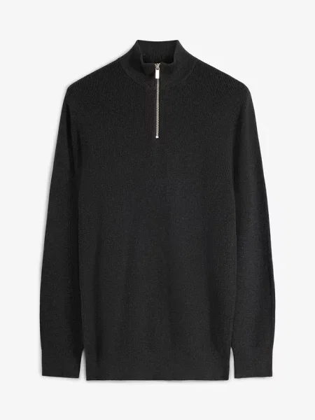 Bluza ze stójką z czystej bawełny szara