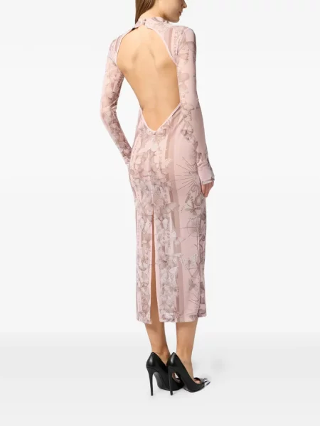 Rochie Philipp Plein din tul de costum roz