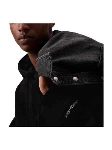 Geacă de blugi Calvin Klein Jeans negru