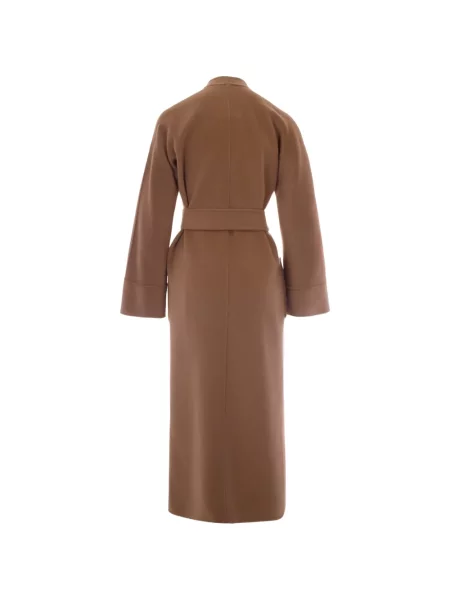 Cu centură palton Max Mara maro