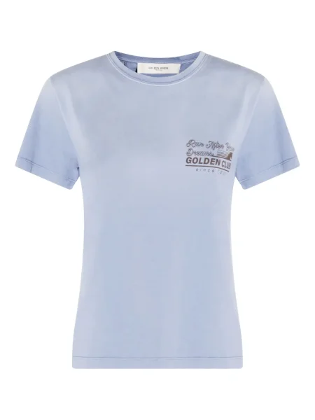 Tricou Golden Goose cu imagine albastru