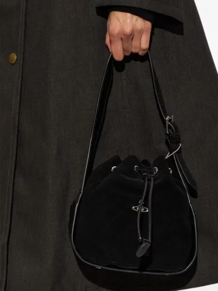 Кожена чанта Vivienne Westwood черно