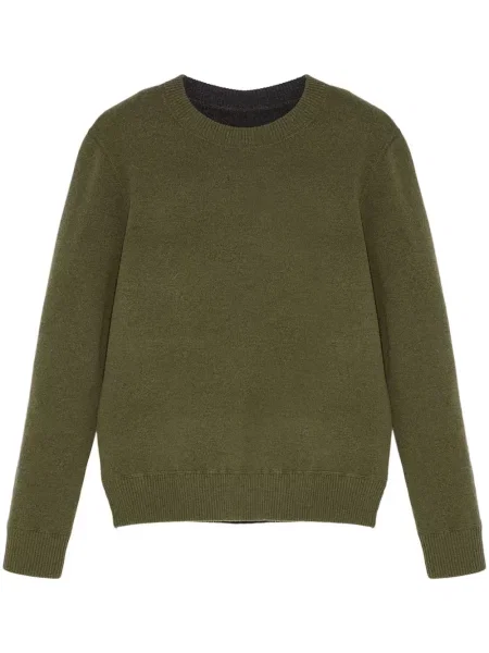 Pulover Yves Salomon reversibil verde