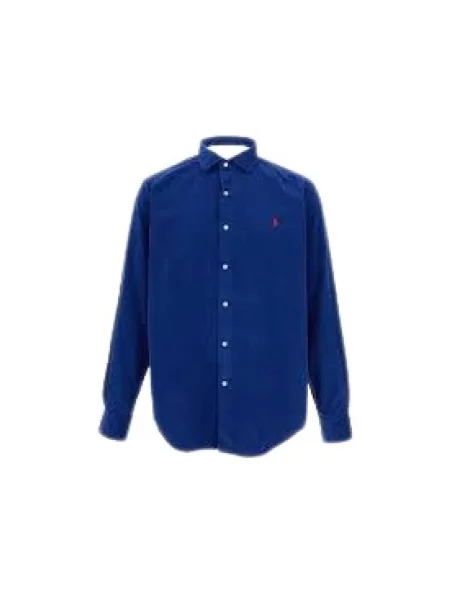 Koszula Polo Ralph Lauren sztruksowa niebieska