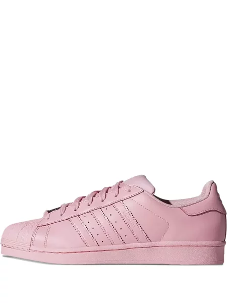 Sneakerși Adidas Superstar cu șireturi din dantelă gri
