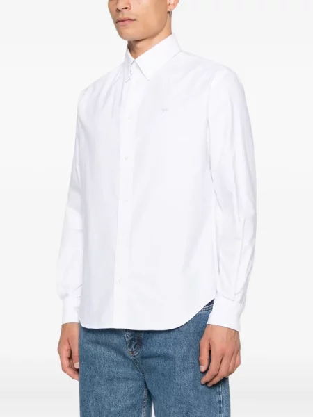 Cămașă Maison Kitsune din țesătură twill alb