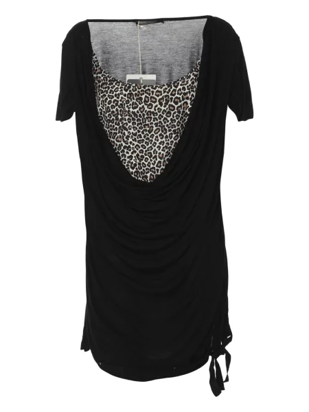 Tricou Marina Rinaldi cu imagine cu model leopard negru