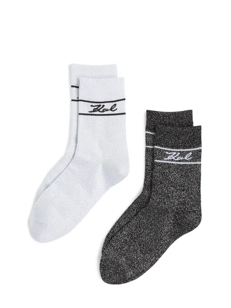 Karl Lagerfeld Ponožky čierna biela