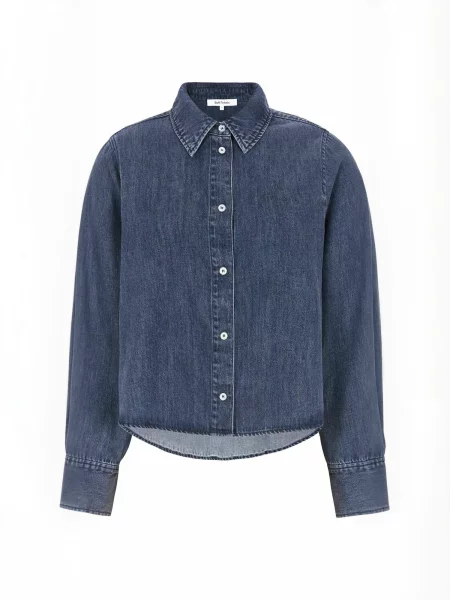 Soft Rebels Tricou SRKeira denim albastru