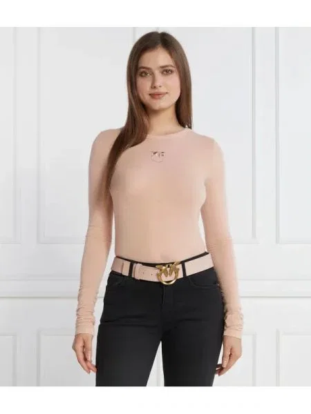 Pinko Bluză cu adaos de cașmir roz