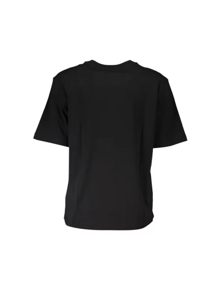 Dzianinowa koszulka Patrizia Pepe z krótkim rękawem czarna