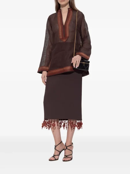Bluză Tory Burch cu dungi maro
