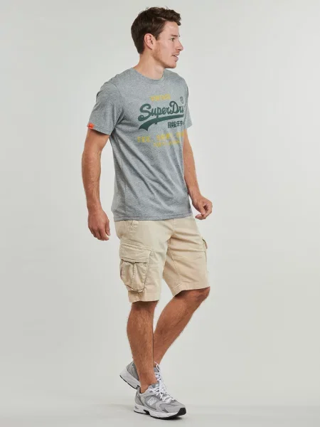 Klasična majica Superdry s melange uzorkom siva
