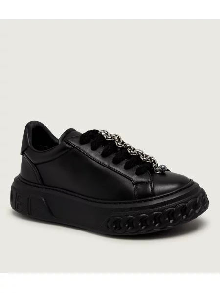 Casadei Teniși din piele Nexus Buclé negru