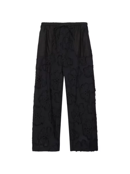 Pantaloni 3.1 Phillip Lim cu model floral cu aplicații negru