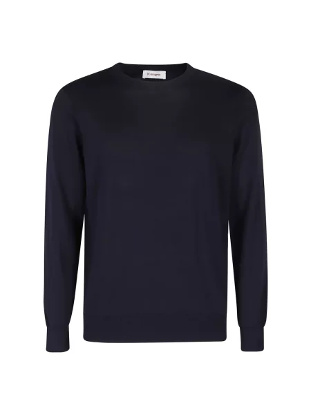 Sweter Kangra z okrągłym dekoltem niebieski
