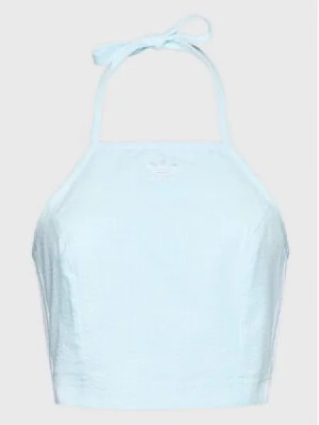 Adidas Топ adicolor Classics Poplin Slim Fit блакитний