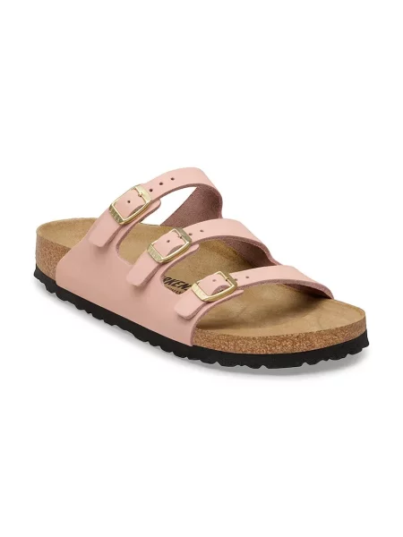 Birkenstock klapki nubukowe Florida różowe