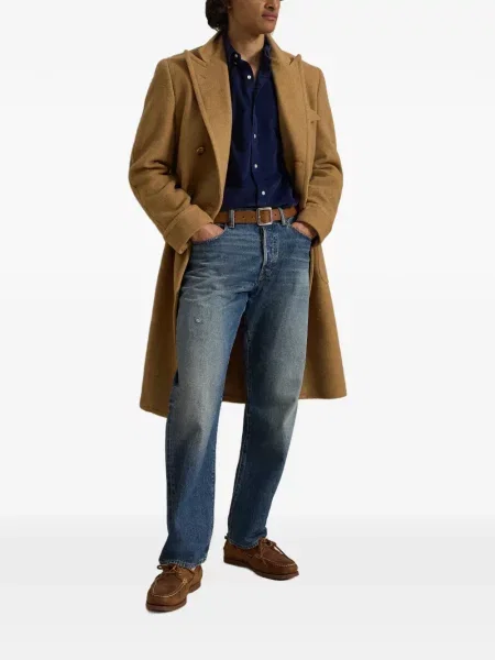 Polo majica Polo Ralph Lauren s vezom keper karirana plava
