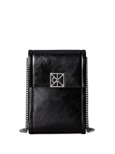 Colier Calvin Klein cu bretele cu autograf negru