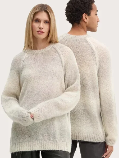 Volnen pulover A.P.C. pull mavericks bež