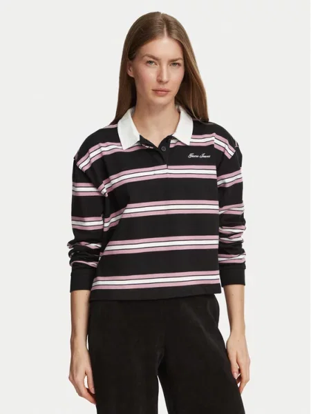 Guess Jeans Tricou polo negru