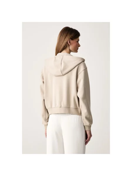 Bluza z kapturem Guess z kapturem beżowa