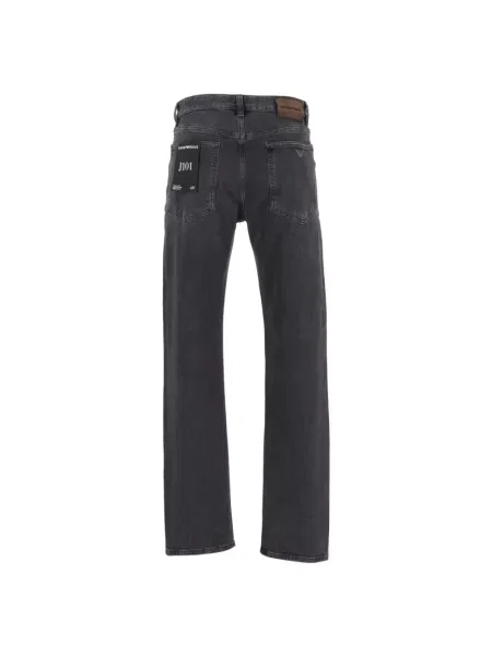 Jeansy straight leg Emporio Armani szare