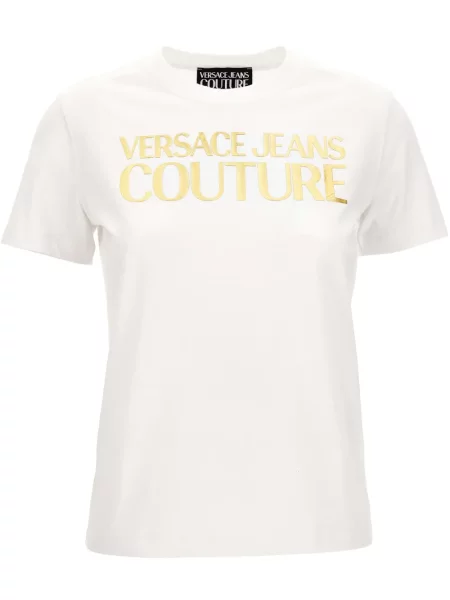Tricou Versace Jeans Couture cu imagine alb