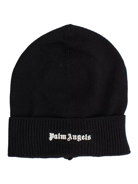 Căciulă Palm Angels cu broderie negru