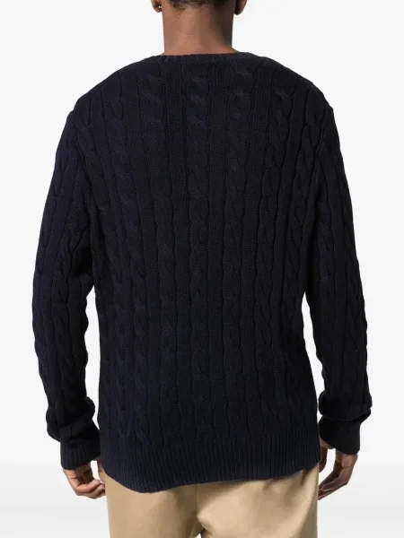 Șosete Polo Ralph Lauren cu broderie în carouri plisate albastru