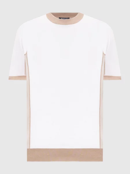 Футболка із шовком Bertolo Cashmere біла