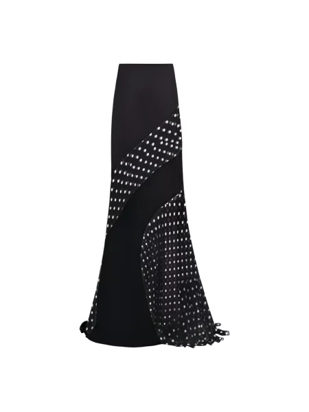 Długa spódnica maxi Nina Ricci w grochy czarna