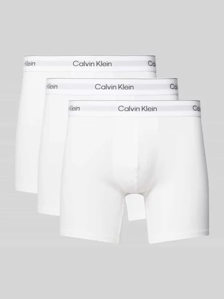Bokserki z elastycznym paskiem z logo w zestawie 3 szt. Calvin Klein Underwear białe