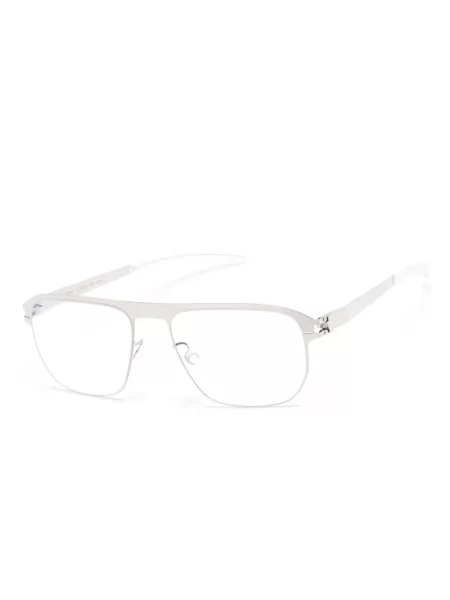 Stačiakampiai akiniai nuo saulės Mykita sidabrinė