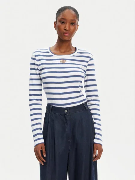 Bluza Munthe z dolgimi rokavi modra